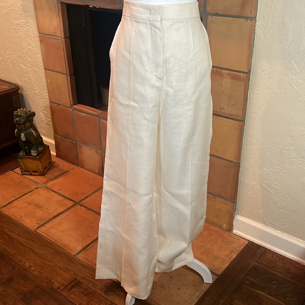 MaxMara Boemia Linen/Twill Pantsuit, Ivory, size 10 - Picture 8 of 16